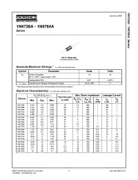 Datasheet 1N4728A manufacturer Fairchild